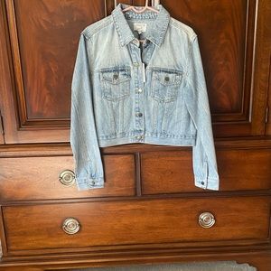 Rainbow Jean jacket with rainbow sparkles! Right in time for the cool weather.